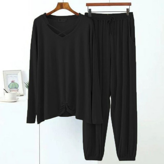 Black Trendy Lounge Wear Fancy Shirt & Trouser