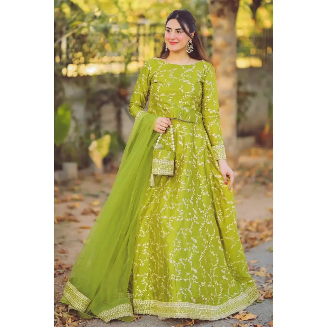 Elegant 4-Piece Embroidered Lehenga